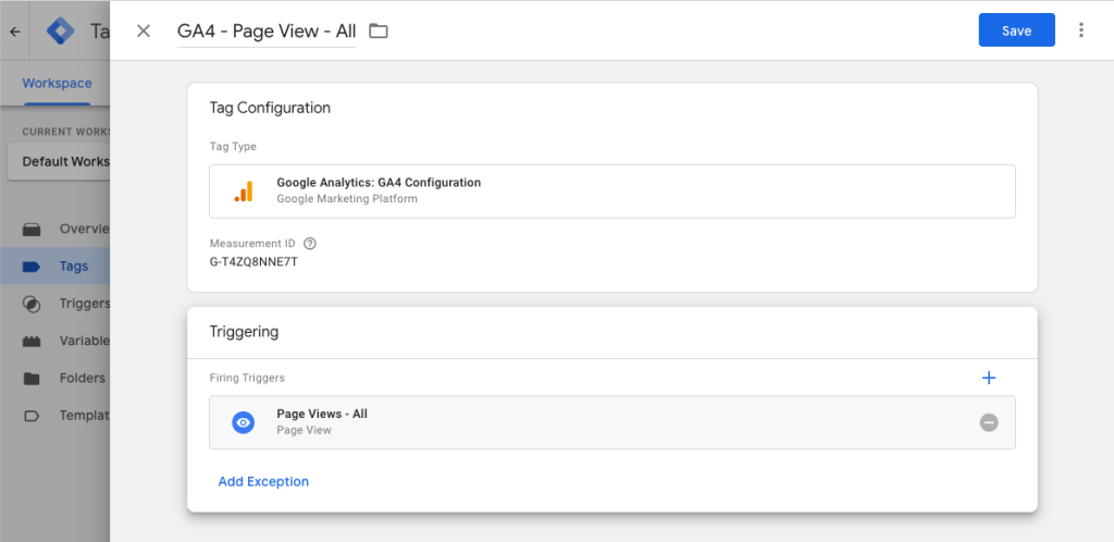 Google Analytics 4 (GA4) Tag