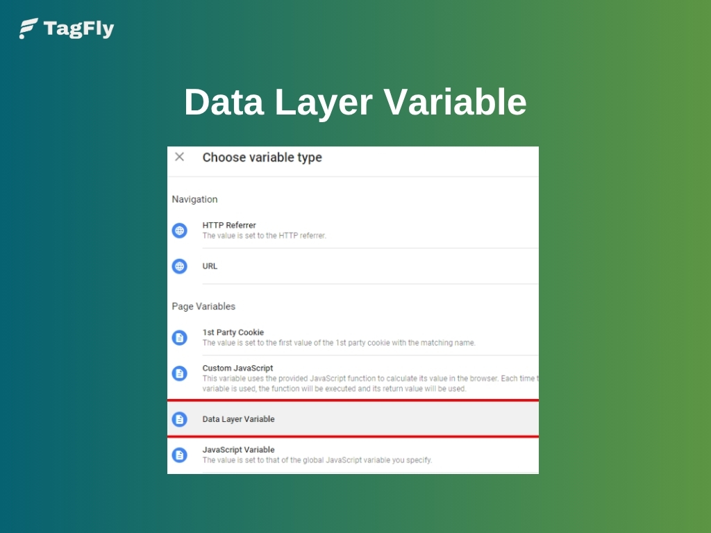 Data Layer Variable