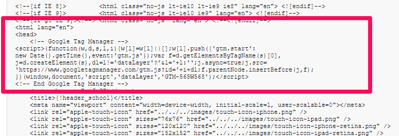 Add the <script> snippet in <head>
