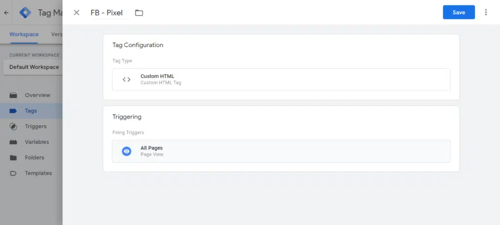Select All Pages as the trigger.