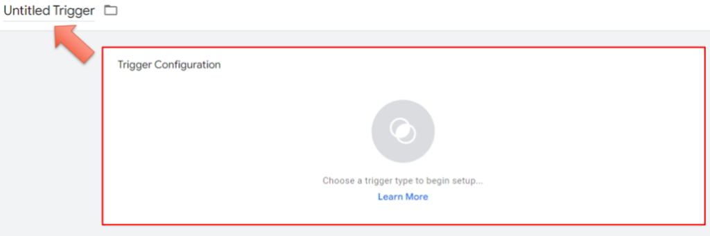 Hit Trigger Configuration to get the list of trigger types