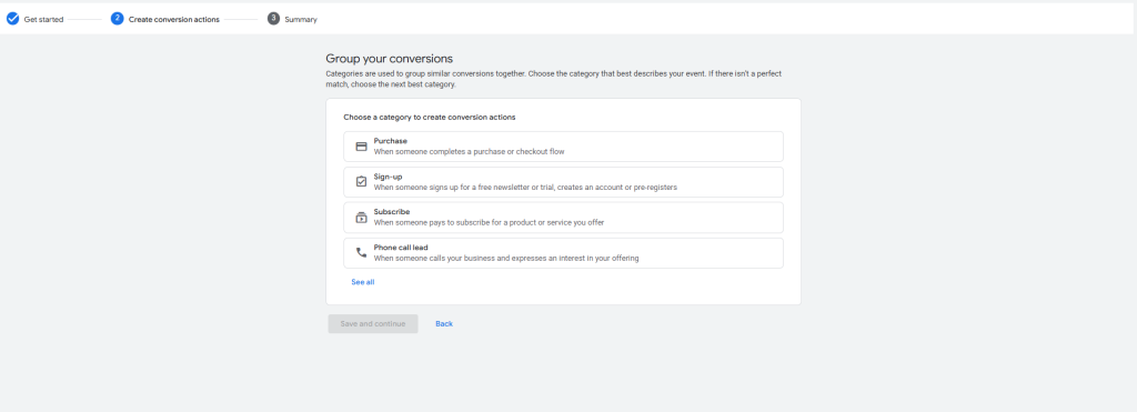 Configure Conversion Settings