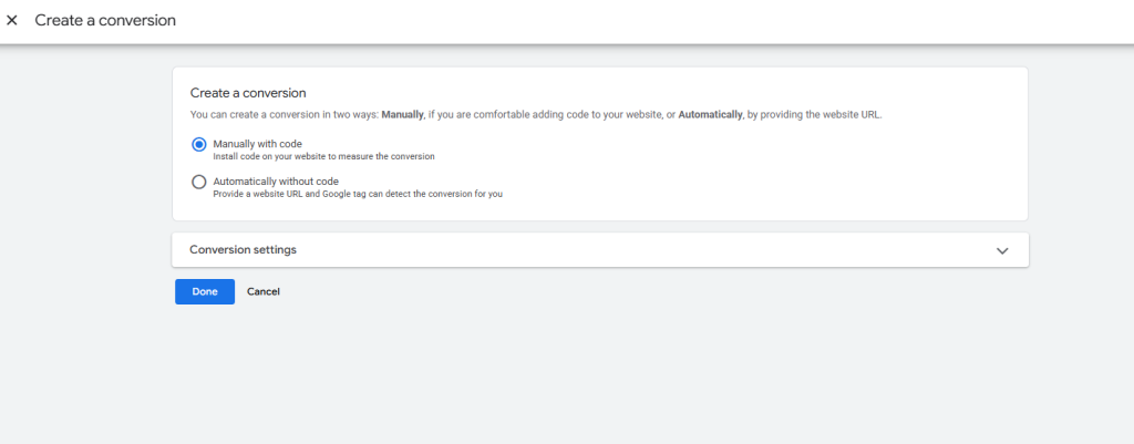 Install the Conversion Tag