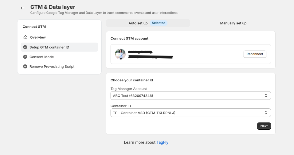 Step 1. Connect your Google Tag Manager account to TagFly
